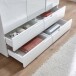 Kleiderschrank >Suzette< in Weiß - 126x208x57 (BxHxT)
