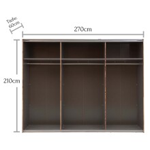 Kleiderschrank >Donielle< in Alpine Lodge - 270x210x60cm (BxHxT)