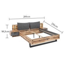 Bettanlage >Donielle< in Alpine Lodge - 289x96x216cm (BxHxT)