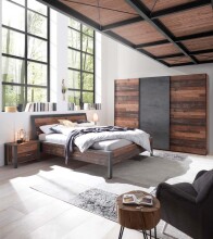 Doppelbett >Mill< in Old Style - 197x101x221cm (BxHxT)