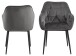 Armlehnstuhl >Brooke< (2er-Set) in Dunkelgrau aus Metall,Stoff - 58x83x55cm (BxHxT)