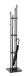 Garderobenständer >Leander< in anthrazit-schwarz - 35x183x35 (BxHxT)
