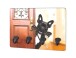 Schlüsselleiste >Hund / Tür< in bunt-schwarz aus MDF, Metall - 30x21x5cm (BxHxT)