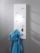 Garderobenhaken >Big Eddy< in weiß-chrom aus Stahl, MDF - 80x30x6cm (BxHxT)