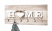 Wandgarderobe >Home 90< in natur-Edelstahloptik - 90x40x8 (BxHxT)