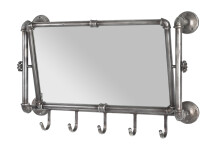 Wandgarderobe >Pipe< in Anthrazit aus Stahl,...