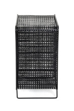 Flaschenregal >Wien< in Schwarz aus Stahlrohr - 30x46x24cm (BxHxT)