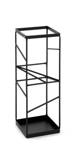 Schirmständer >Aller< in Schwarz aus Stahlrohr - 17x49x17cm (BxHxT)