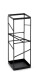 Schirmständer >Aller< in Schwarz aus Stahlrohr - 17x49x17cm (BxHxT)