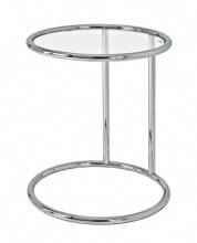 Beistelltisch >Vision< in Chrom aus Stahl, Glas -...