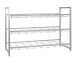 Regal >Jasper 3< in alu aus Stahlrohr - 80x60x30cm (BxHxT)