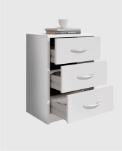 Nachtkommode >Bettine< in Weiß - 39x54x28cm (BxHxT)