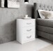 Nachtkommode >Bettine< in Weiß - 39x54x28cm (BxHxT)