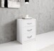 Nachtkommode >Bettine< in Weiß - 39x54x28cm (BxHxT)