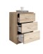 Nachtkommode >Bettine< in Eiche Sonoma Nachbildung - 39x54x28cm (BxHxT)