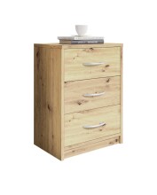 Nachtkommode >Bettine< in Artisan Eiche Nachbildung - 39x54x28cm (BxHxT)