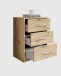 Nachtkommode >Bettine< in Artisan Eiche Nachbildung - 39x54x28cm (BxHxT)