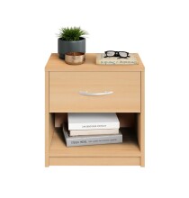 Nachtkommode >Pepe< in Buche Nachbildung - 39x41x28cm (BxHxT)