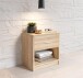 Nachtkommode >Bettine< in Eiche Sonoma Nachbildung - 39x41x28cm (BxHxT)