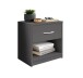 Nachtkommode >Bettine< in Graphit - 39x41x28cm (BxHxT)