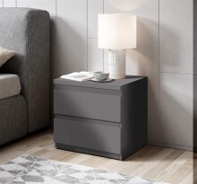 Nachtkommode >Olli< in Graphit - 45x44x38cm (BxHxT)