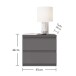 Nachtkommode >Olli< in Graphit - 45x44x38cm (BxHxT)