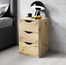Nachtkommode >Luki< in Artisan Eiche Nachbildung - 40x64x42cm (BxHxT)