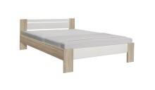 Futonbett >Vega< in Eiche Sonoma - 145x35-71x204cm (BxHxT)