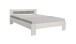 Futonbett >Vega< in Beton Nachbildung / Weiß - 145x35-71x204cm (BxHxT)