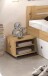 Stauraumbett >Robina< in Artisan Eiche Nachbildung / Weiß - 145x86x204cm (BxHxT)