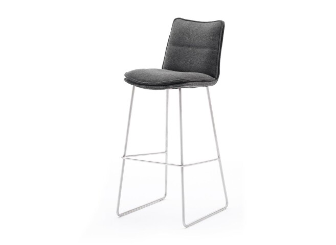 Barhocker >HAMPTON< (2er Set) in Anthrazit - 45x110x54 (BxHxT)