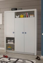 Kleiderschrank >Paula< in Weiß -...