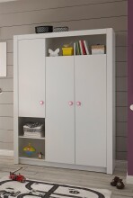 Kleiderschrank >Paula< in Weiß - 137x195,5x56cm (BxHxT)