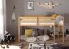 Hochbett >Keni< in Kiefer Natur aus Massivholz - 207x113x97cm (BxHxT)