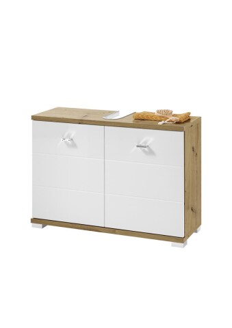 Waschbeckenunterschrank >Peter< in Artisan aus MDF - 80x57x31cm (BxHxT)