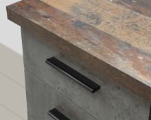 Schreibtisch >Balu< Old Wood / Betonoptik Dunkelgrau - 145x76,3x60cm (B/H/T)