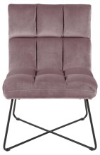 Esszimmerstuhl >Aalborg< in Dusty Rose aus Metall - 62x90x86cm (BxHxT)