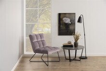 Esszimmerstuhl >Aalborg< in Dusty Rose aus Metall - 62x90x86cm (BxHxT)