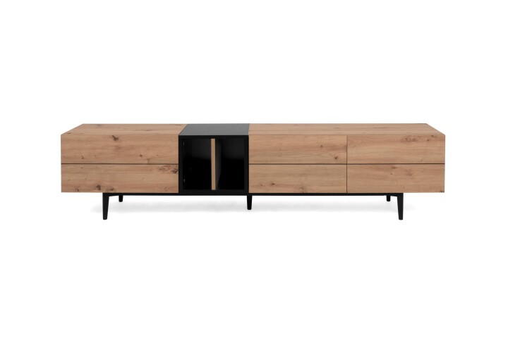 TV-Board >Nola< in Artisan Eiche - 195x48x37cm (BxHxT)