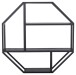 Hängeregal >Carney< in Esche Schwarz aus Metall - 77x77x20cm (BxHxT)