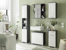 Waschbeckenunterschrank >Olivia< in Norwegische Pinie - 60x57x30cm (BxHxT)