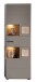 Vitrine >Kathlin< in Basalt aus Metall - 65x205x37cm (BxHxT)