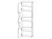Vitrine >Kathlin< in Basalt aus Metall - 65x205x37cm (BxHxT)