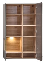 Hängevitrine >Kathlin< in Basalt aus Metall - 80x136x37cm (BxHxT)