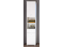 Hochschrank >Peter< in Weiß aus MDF - 38x190x30cm (BxHxT)