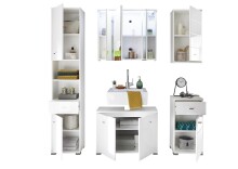 Unterschrank >Peter< in Weiß aus MDF - 38x73x30cm (BxHxT)