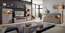 Wandboard >Kathlin< in Eiche Altholz Nachbildung - 180x18x22cm (BxHxT)