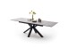 Esstisch >NAGANO< in hellgrau aus Glas-Keramik - 160x76x90cm (BxHxT)