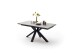 Esstisch >NAGANO< in hellgrau aus Glas-Keramik - 160x76x90cm (BxHxT)