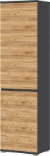 Garderobenschrank >LISSABON< in Anthrazit /...
